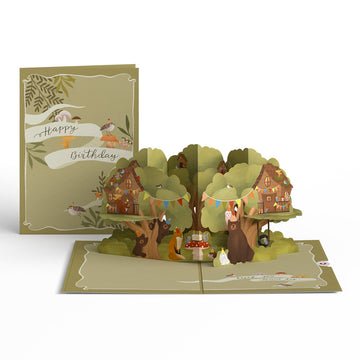 Woodland Birthday Party Pop-Up Card
