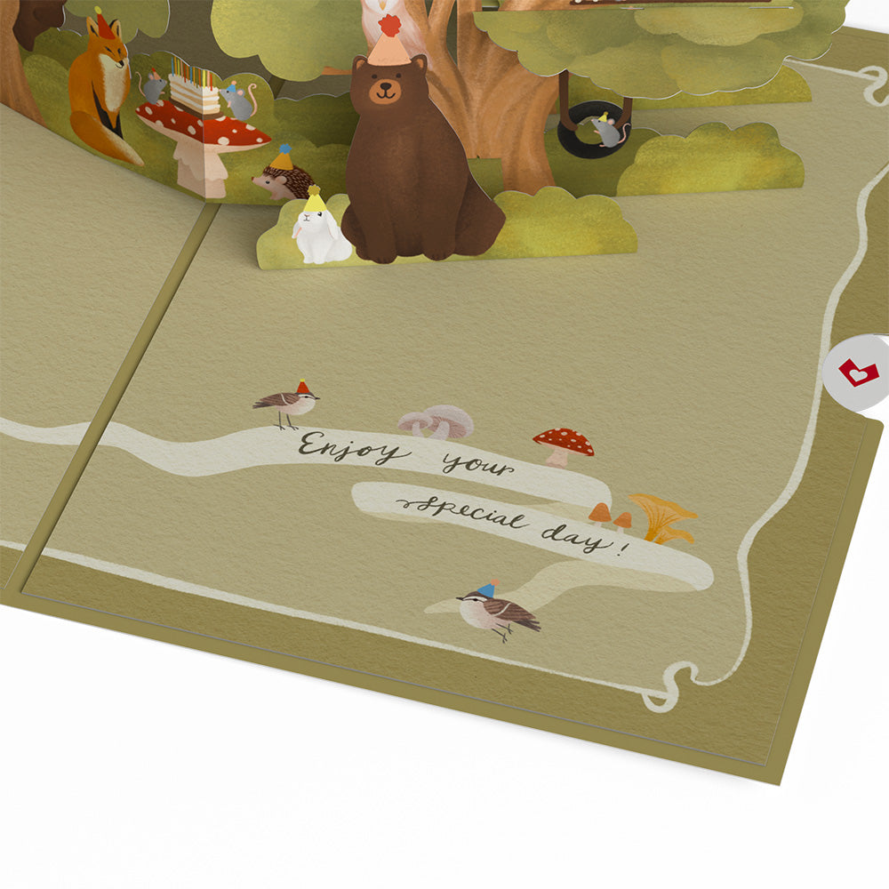 Woodland Birthday Party Pop-Up Card