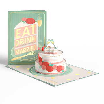 Eat, Drink, and Be Married Pop-Up Card