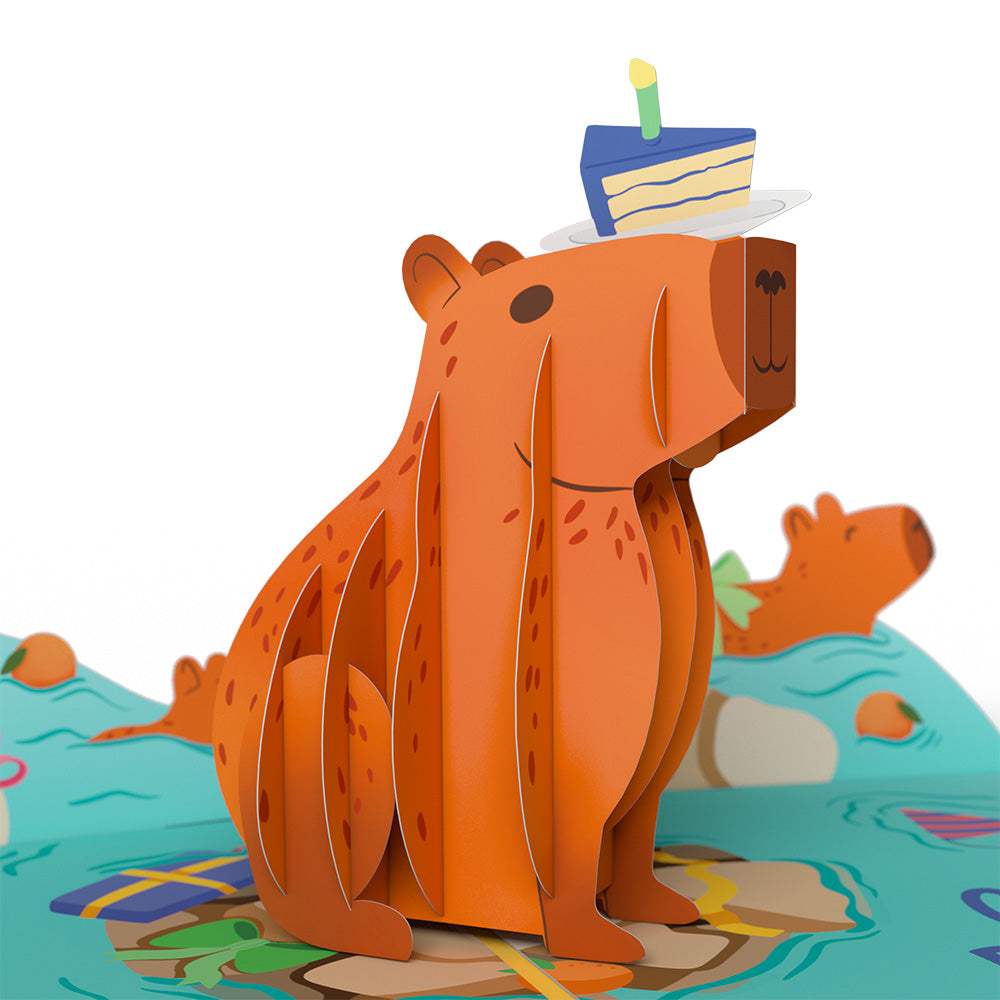 Capybara Birthday Pop-Up Card