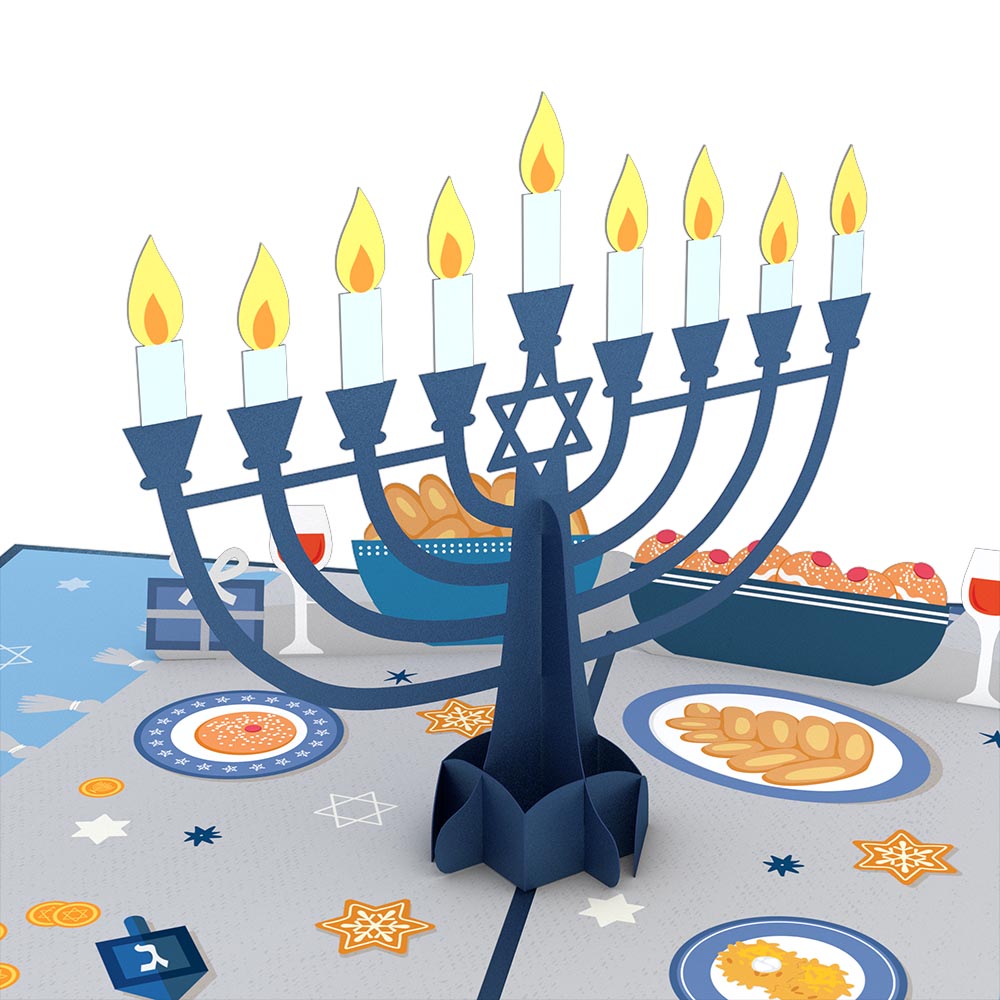 Menorah Lights Pop-Up Card