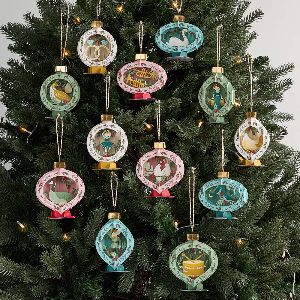 12 Days of Christmas Merry Ornament Set