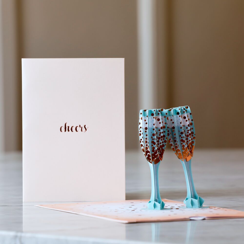 Champagne Toast Pop-Up Card