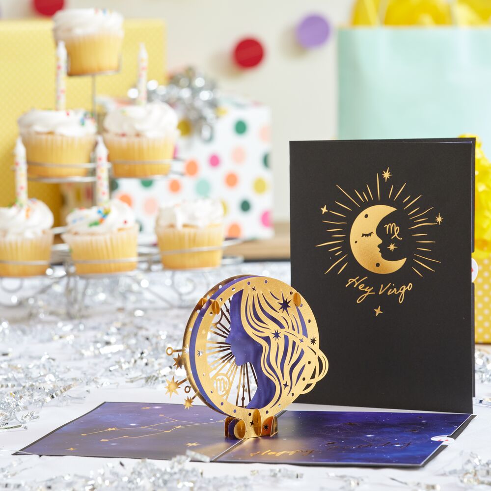 Virgo Zodiac Birthday Pop-Up Card