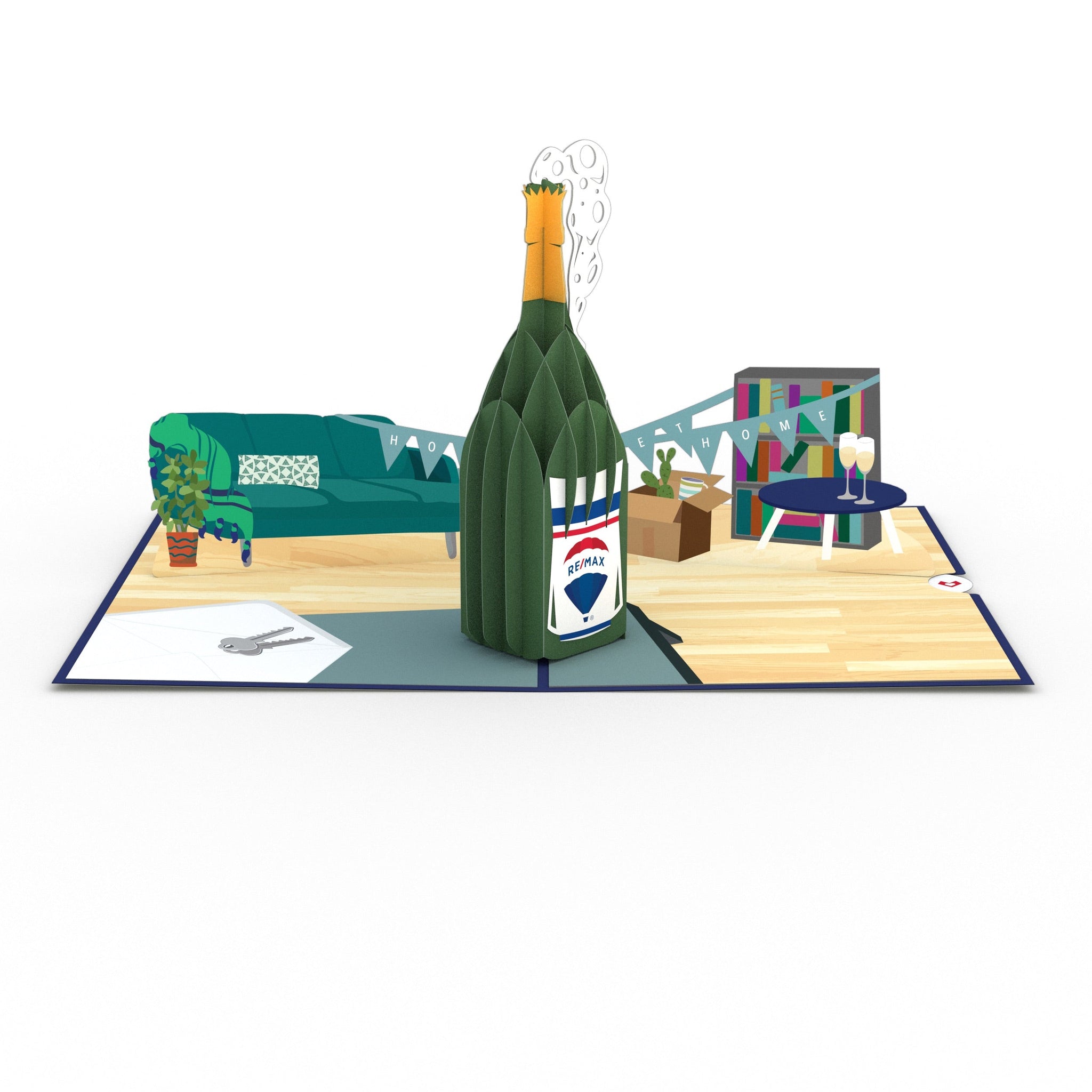 RE/MAX? New Home Champagne Pop-Up Card