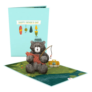 Father¡¯s Day Fishing Bear Pop-Up Card