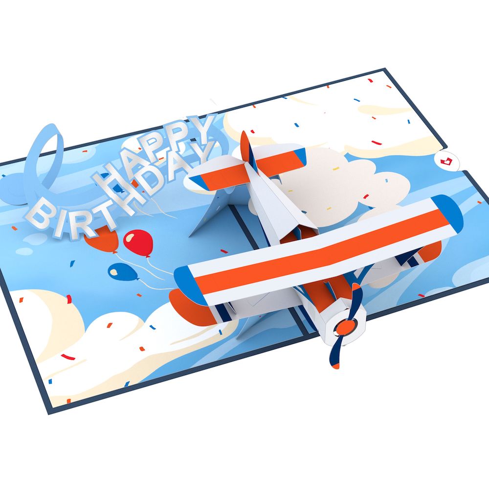 Happy Birthday Plane Pop-Up Card