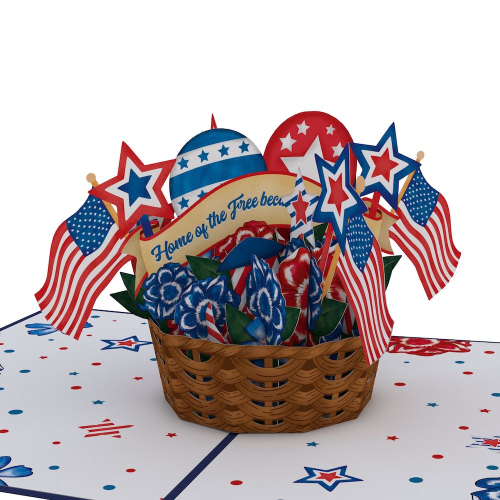 Americana Basket Pop-Up Card