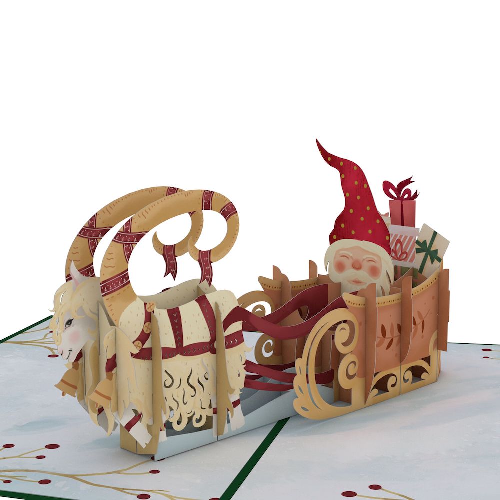 Gnome Sleigh Pop-Up Card