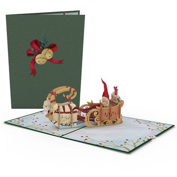 Gnome Sleigh Pop-Up Card