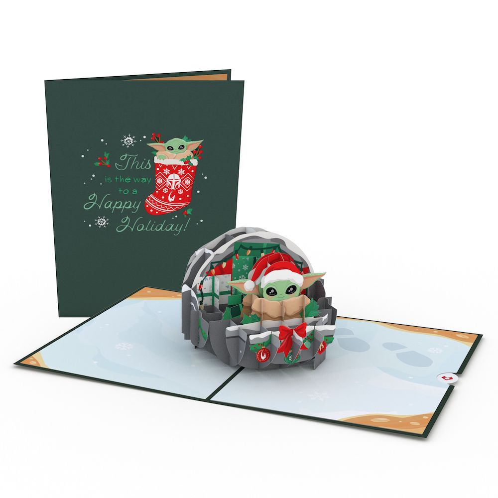 Star Wars? The Mandalorian? Grogu? Happy Holidays Pop-Up Card