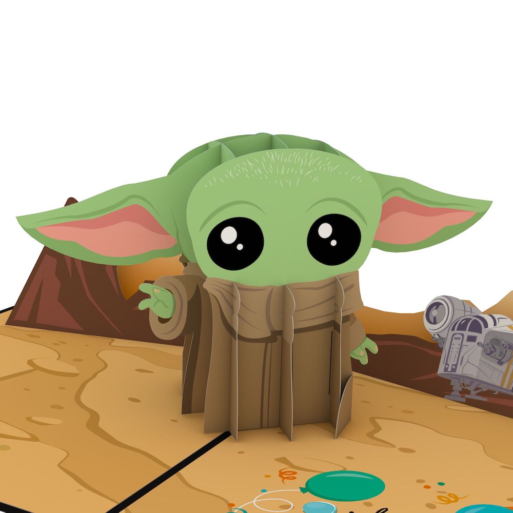 Star Wars? The Mandalorian? Grogu? Birthday Best Wishes Pop-Up Card