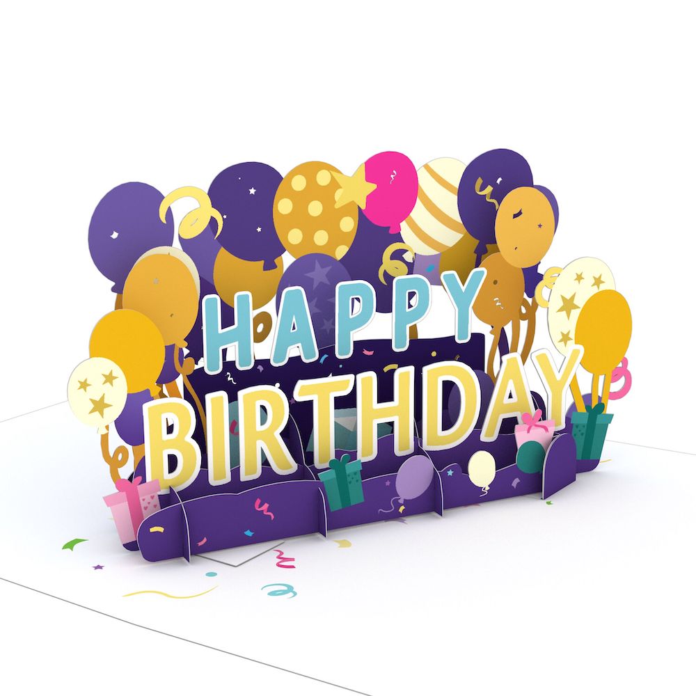 Happy Birthday Balloons: Paperpop? Card