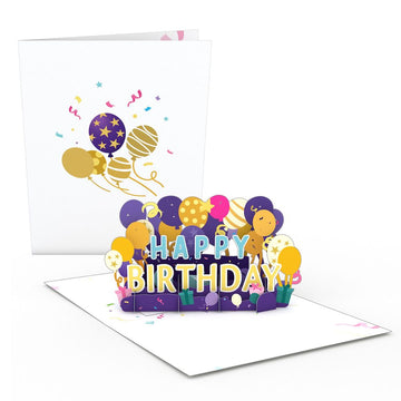 Happy Birthday Balloons: Paperpop? Card