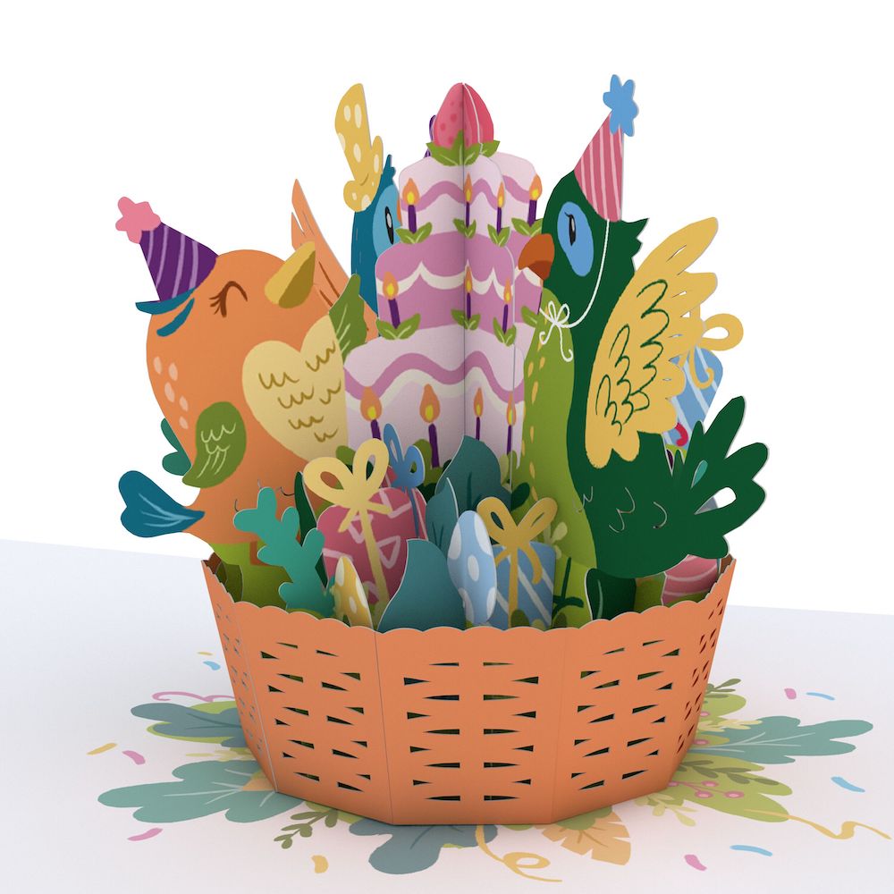 Birthday Birds Basket: Paperpop? Card