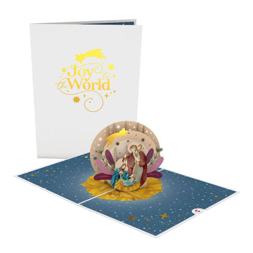 Painted Celestial Nativity Pop-Up Card