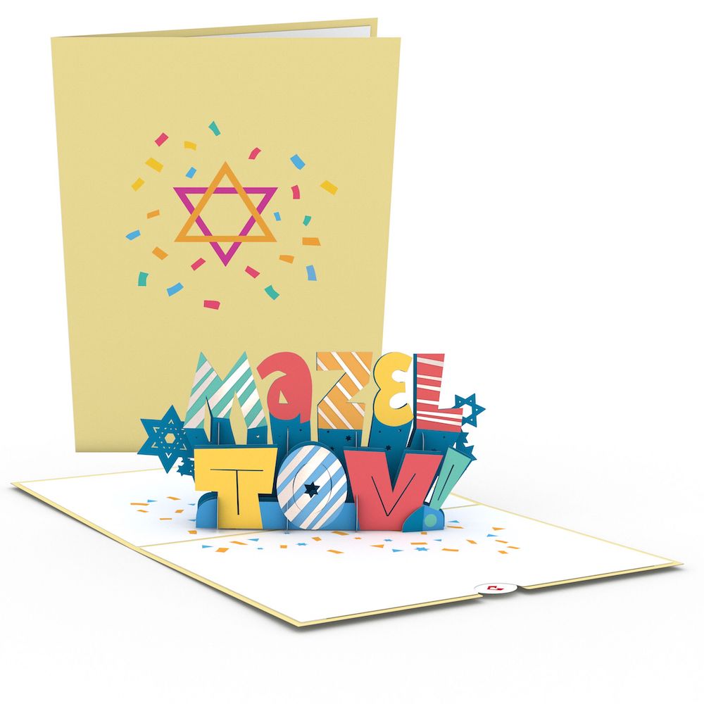 Confetti Mazel Tov Pop-Up Card