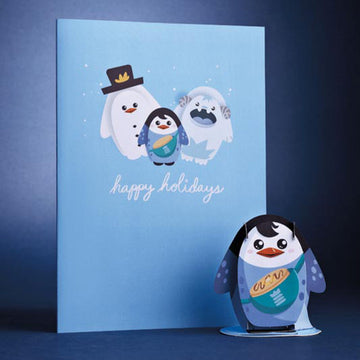 Pancake the Penguin Card with Pop-Up Gift