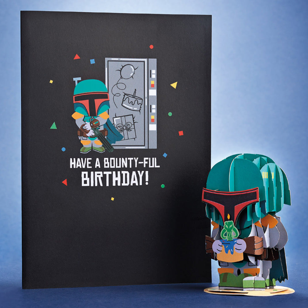 Star Wars? Boba Fett? Bounty-ful Birthday Card with Pop-Up Gift