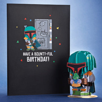Star Wars? Boba Fett? Bounty-ful Birthday Card with Pop-Up Gift