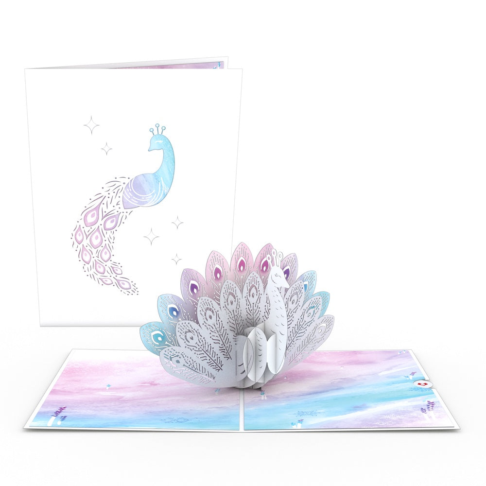 Sugar Plum Peacock Pop-Up Card