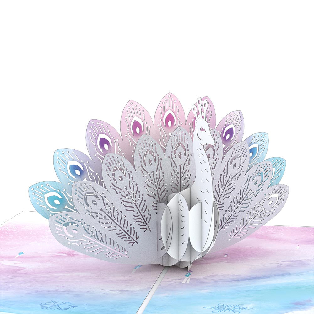 Sugar Plum Peacock Pop-Up Card