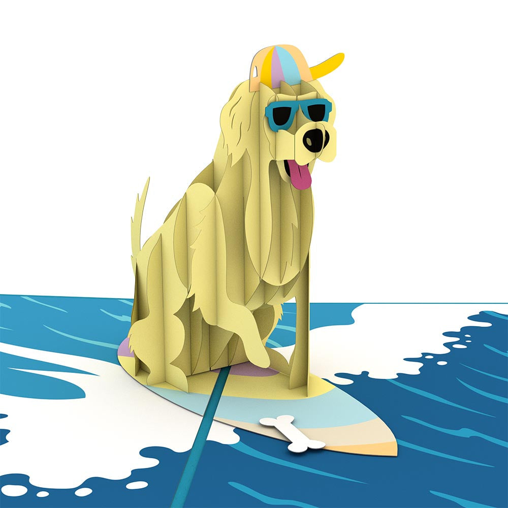 Surf Dog Pop-Up Card