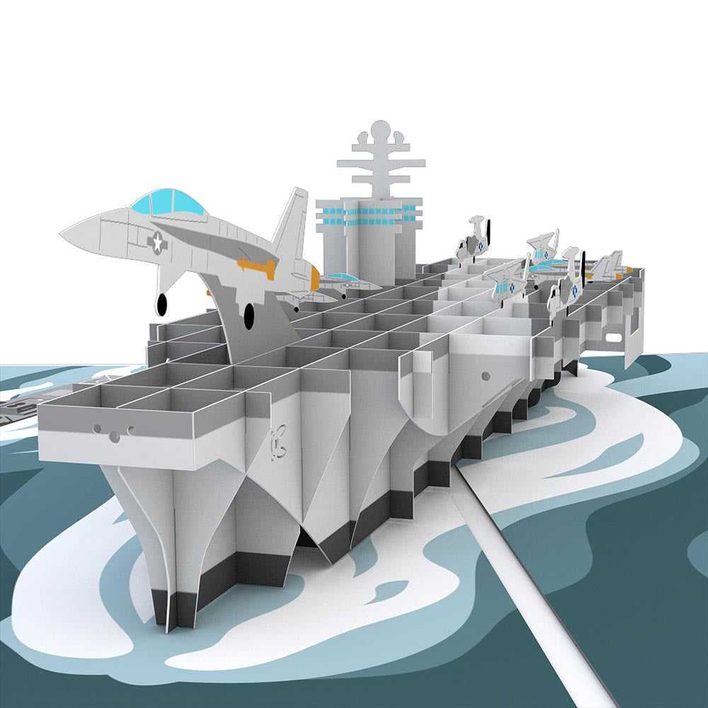 U.S. Aircraft Carrier Pop-Up Card