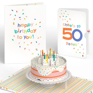 Confetti Cake 50th Birthday Pop-Up Card and Sentiment Set