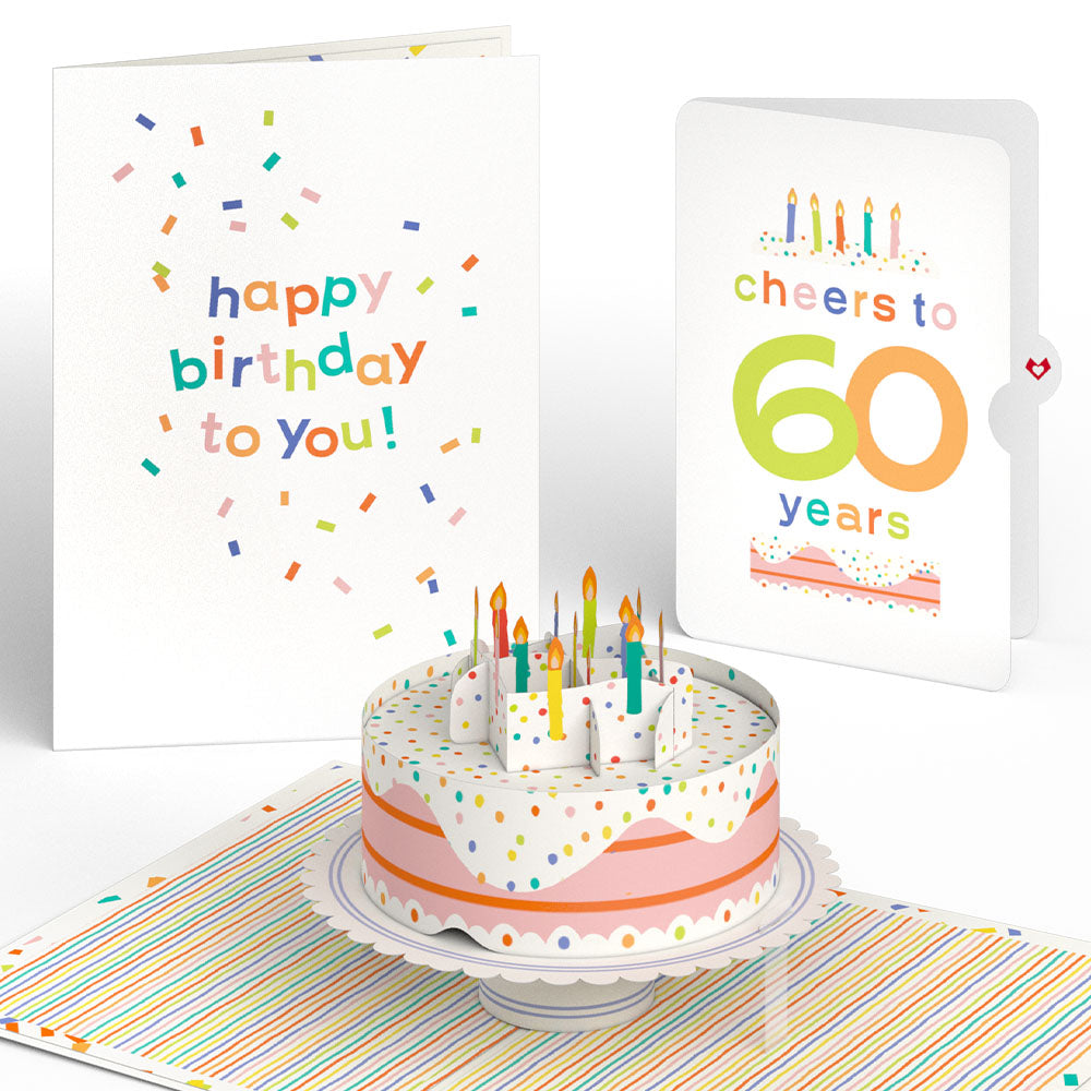 Confetti Cake 60th Birthday Pop-Up Card and Sentiment Set