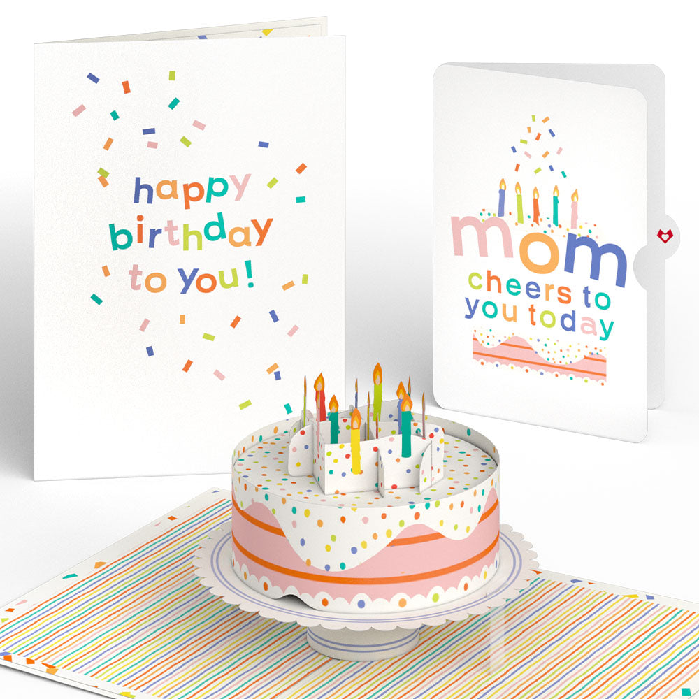 Confetti Cake Birthday Pop-Up Card and Sentiment Set for Mom