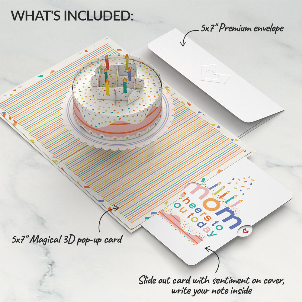 Confetti Cake Birthday Pop-Up Card and Sentiment Set for Mom