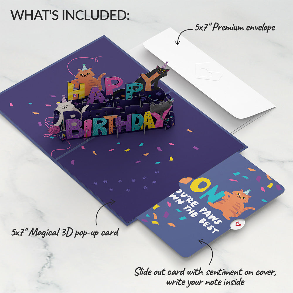 Happy Birthday Cats Pop-Up Card and Sentiment Set for Son