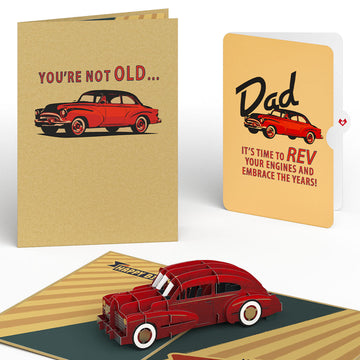 Classic Car Birthday Pop-Up Card and Sentiment Set for Dad