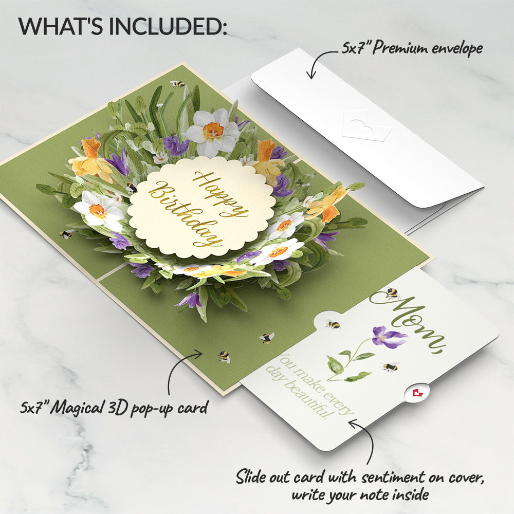 Bloom Birthday Pop-Up Card and Sentiment Set for Mom