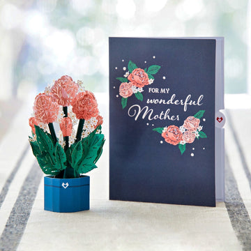 For My Wonderful Mother Card with Mini Bouquet