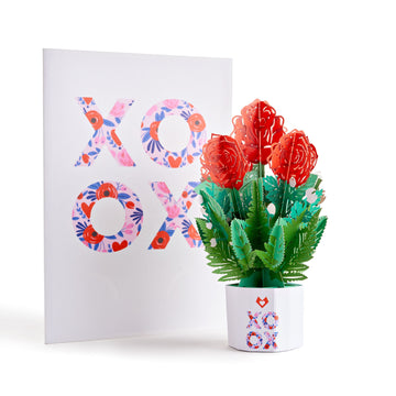 XOXO Card with Mini Bouquet